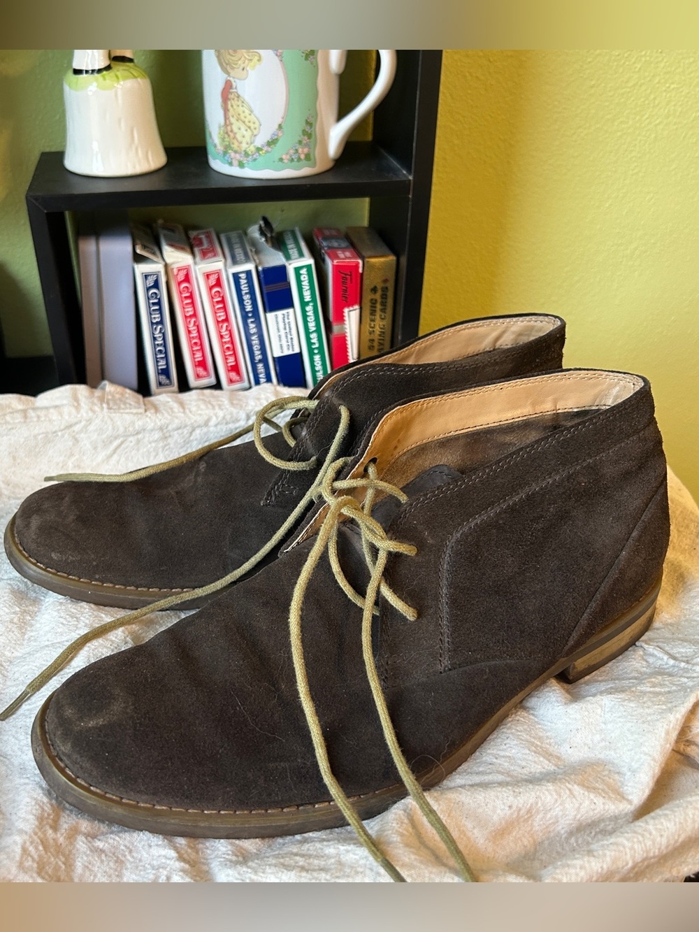 Calvin Klein Men's Dark Brown Suede Chukka Boots
